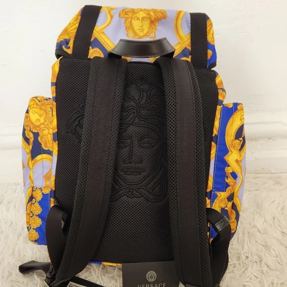 Versace Baroque Print Nylon Backpack - Made in Italy - Picture 4 of 14